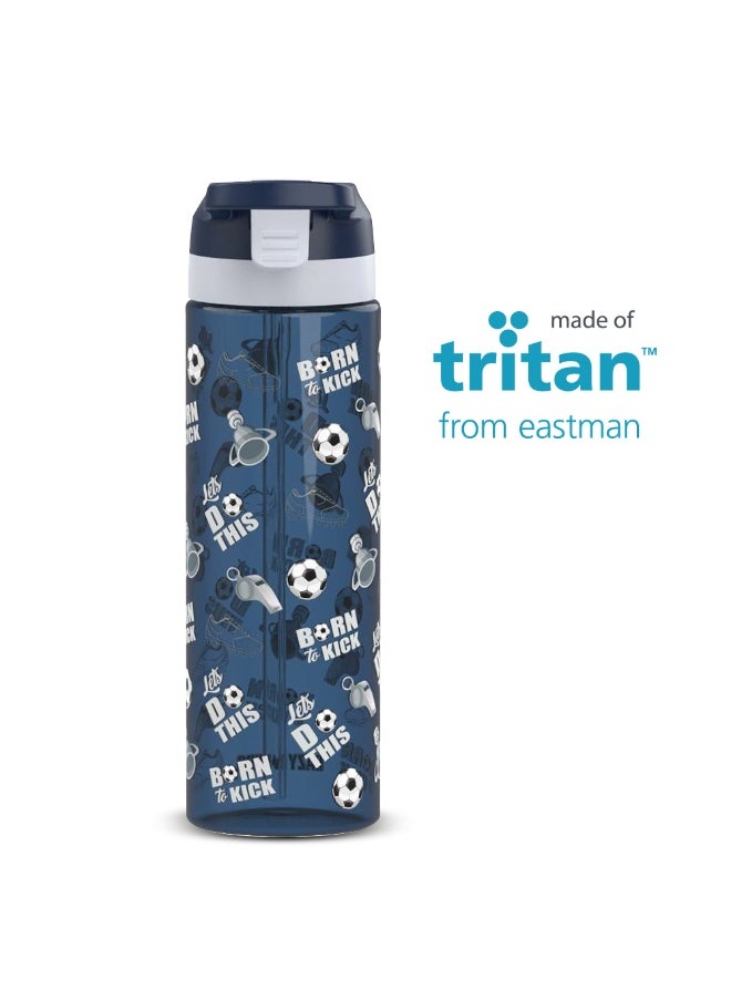 Eazy Kids Eazy Kids -Football Tritan Water Bottle W/ Spray 750ml - Blue  - Image 3