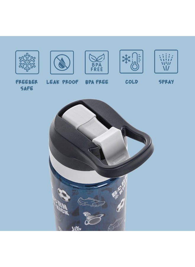 Eazy Kids Eazy Kids -Football Tritan Water Bottle W/ Spray 750ml - Blue  - Image 5