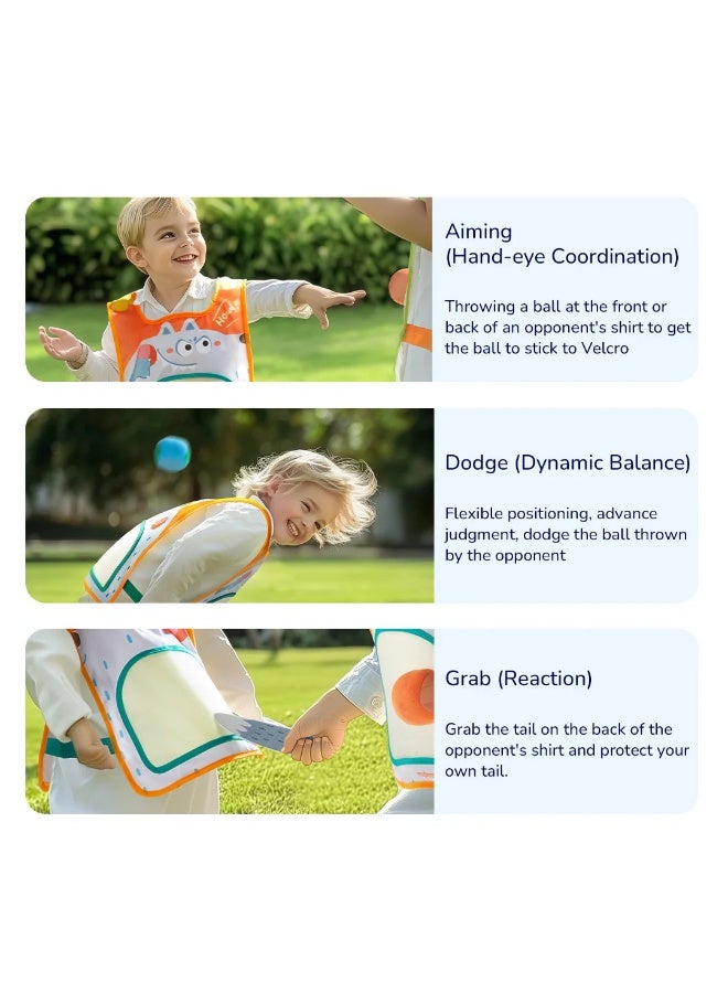 MiDeer Crazy Dodgeball Kids Game Set – Soft Ball Target Vest Toss Game with Velcro Catch Vest, Active Outdoor Sports Toy for Family Play, Coordination & Fitness Game for Kids Age 3+ - Image 3