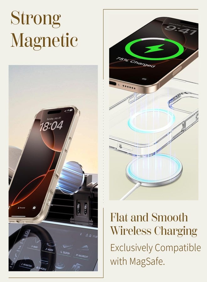 Loheckle جراب Loheckle لهاتف iPhone 16 Pro Max - متوافق مع حامل MagSafe، تصميم فريد وجذاب، شفاف، مصنوع من مادة TPU الناعمة، مزود بحامل مدمج، لون زهرة بنفسجية. - Image 3