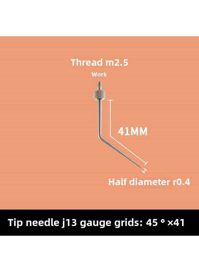 # Dial Indicator Needle Flat Tip Measuring Special-shaped Gauge Needle Curved Gauge Measuring Table. Thousands Of Minutes Meter High-Color:J13 45°×41MM  - Image 1