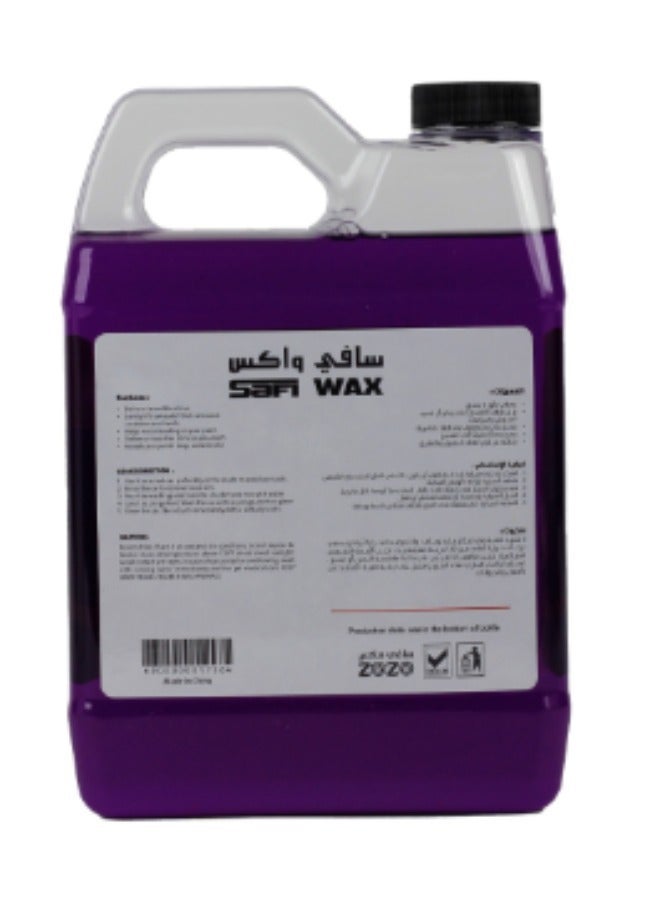 سافي واكس شامبو سيارات Safi Wax Ultra Shine مع واكس – تنظيف عميق ولمعان فوري وحماية للطلاء – 1 لتر (بنفسجي) - Image 3