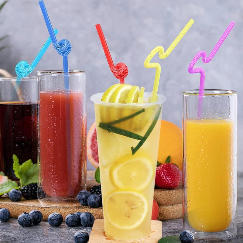 Loccmat 500 Pcs Colorful Straws,Disposable Plastic Drinking Straws,Extra Long Flexible Straws,Disposable Bendy Straws for Party,BPA-Free Plastic Straws,10.2" Long and 0.23'' Diameter (Multicolor) - Image 4