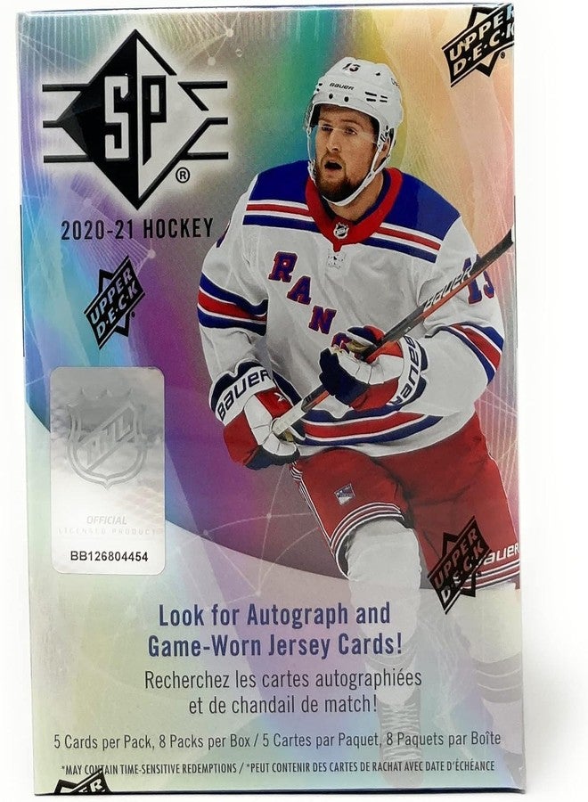 Upper Deck 2020-21 SP Hockey Factory Sealed 8 Pack Blaster Box - Trading Card Set - Card - 8 Pieces - Image 1