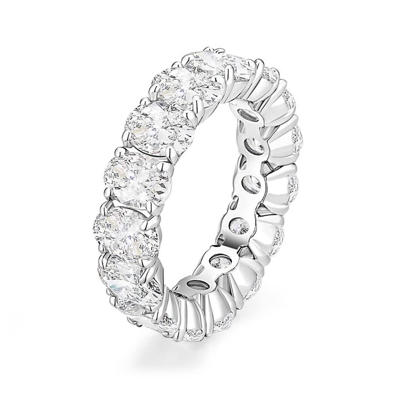 EAMTI Wedding Bands for Women Oval Cut Stackable CZ Cubic Zirconia Engagement Rings Eternity Band Rings Size 6 - Image 1