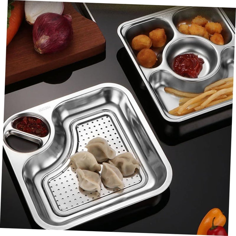 طبق عشاء مقسم بأقسام للبالغين للتخييم والتحكم في الحصص - Image 4