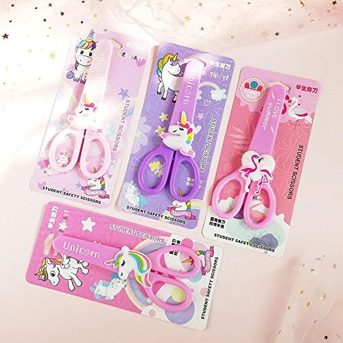 Trusmile Unicorn Flamingo Student Safety Art and Scissors with Protective Cover (Qty 1) - Image 1