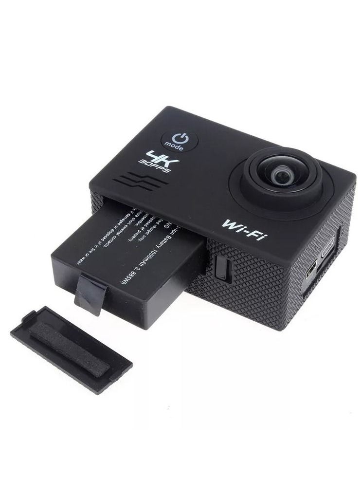 Generic - 4K Wi-Fi Action Camera 16MP Waterproof DV Camcorder 170 Degree Wide Angle LCD with 1 Battery and Mounting Accessories Kit - Image 1