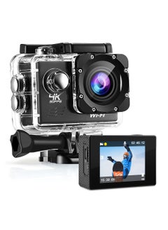 4K Wi-Fi Action Camera 16MP Waterproof DV Camcorder 170 Degree Wide Angle LCD with 1 Battery and Mounting Accessories Kit