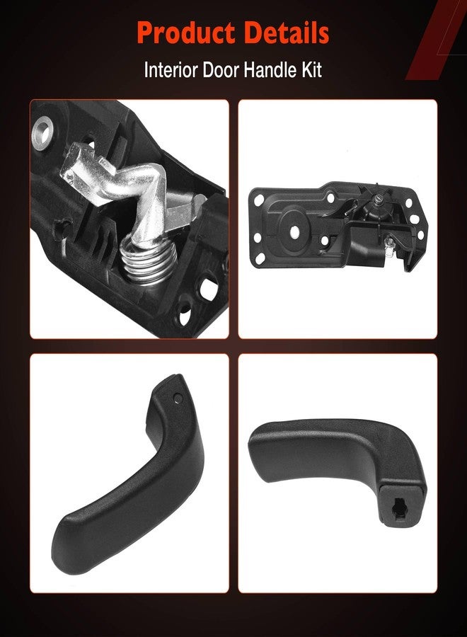 ATRACYPART طقم مقابض أبواب داخلية أمامية/خلفية يسار/يمين جهة الراكب/السائق، متوافق مع سيارات شيفروليه سيلفرادو، تاهو، سابربان، أفالانش، جي إم سي سييرا، يوكون، كاديلاك إسكاليد موديلات 2007-2014، بديل للأرقام 20833602 و20833606 - Image 5