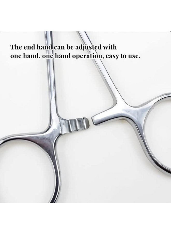 Zerodis Pet Ear Hair Tweezers, Stainless Steel Pet Grooming Scissors for Pet Dog Cat Ear Hair(L)  - Image 5