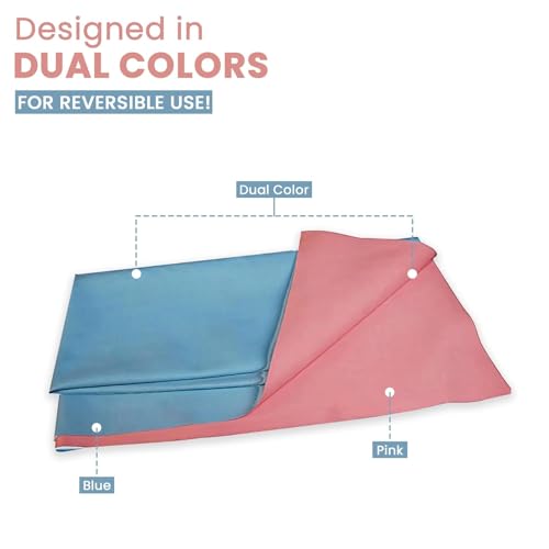Rilekh Waterproof Dry Rubber Bed Sheet Premium Washable Makintosh Sheet Non-Absorbent Reusable Crib Mat Hospital Bed Protector for Baby and Adult (1 Meter 3 Feet (L-40inchXW-36inch)) - Image 4