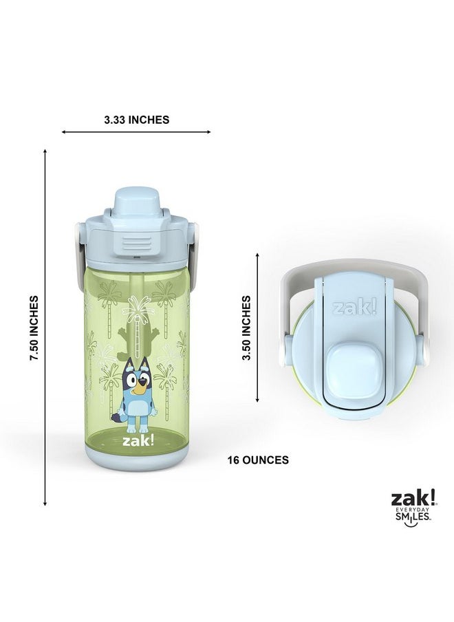 زاك ديزاينز مجموعة من زجاجتين من zak! Beacon، بلون أزرق - 16 أونصة لكل زجاجة - مصنوعة من البلاستيك المتين - فوهة من السيليكون وغطاء مقاوم للتسرب - آمنة للاستخدام في غسالة الأطباق  - Image 3