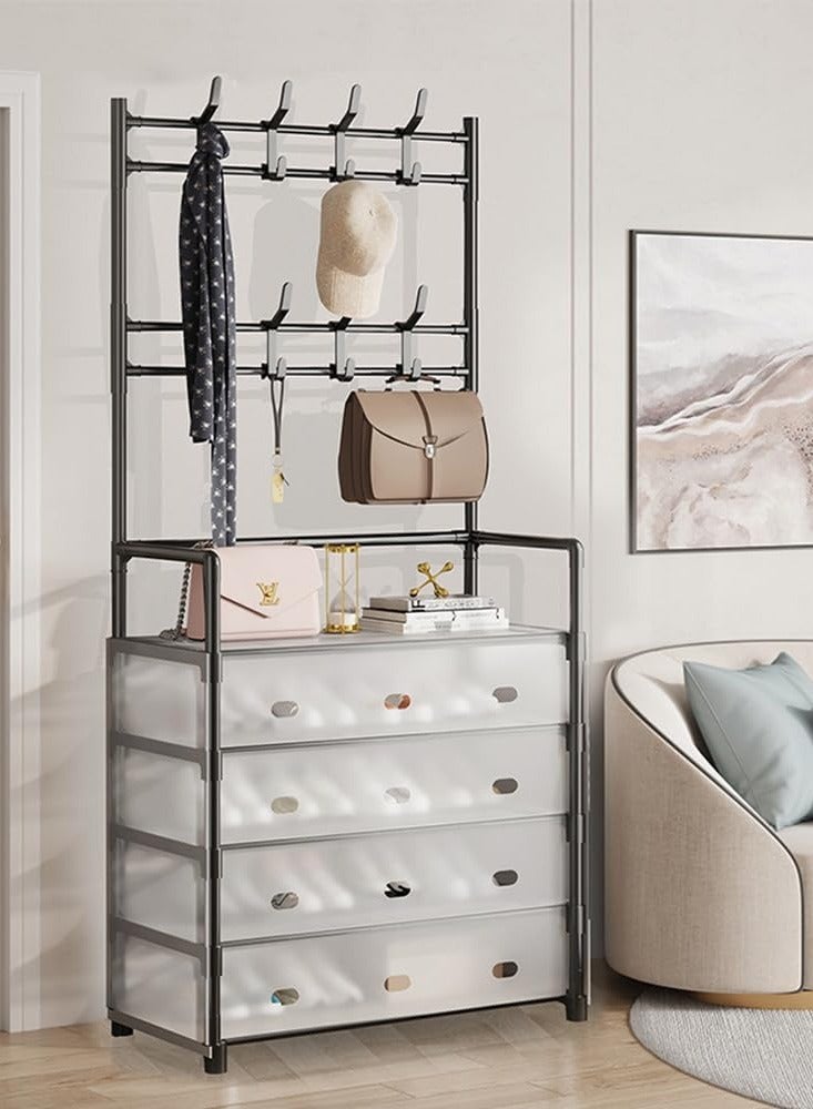 DubaiGallery Multi-layer Shoe and Hat Rack - Easy Assembly, Economical Dustproof Storage, Space-Saving Hanging Closet Organizer for Bedroom, Dorm, and Entryway - Image 3