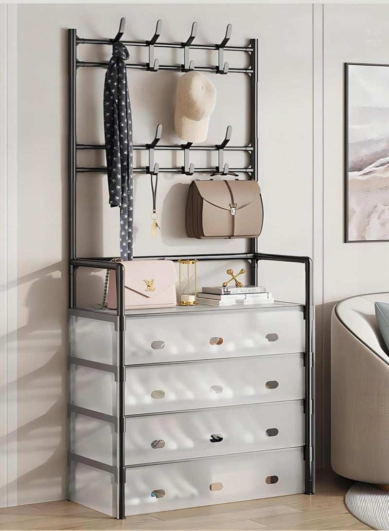 DubaiGallery Multi-layer Shoe and Hat Rack - Easy Assembly, Economical Dustproof Storage, Space-Saving Hanging Closet Organizer for Bedroom, Dorm, and Entryway - Image 1