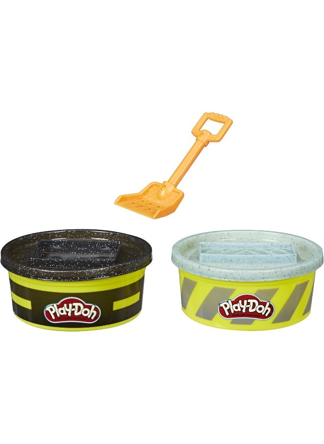 Play-Doh عجلات بلاي دوه، مركب بناء من الأسمنت والأرصفة، عبوتان من علب سعة 8 أونصات  - Image 2