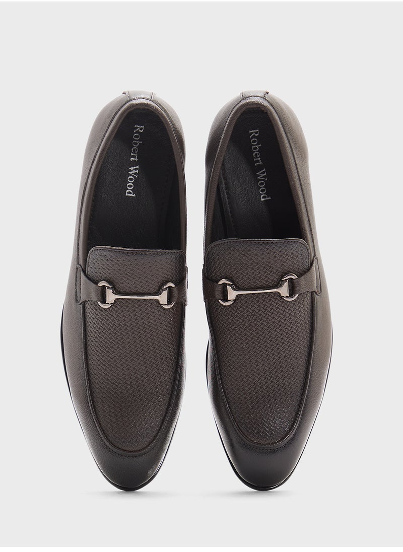 Robert Wood Genuine Leather Formal Slip Ons  - Image 4