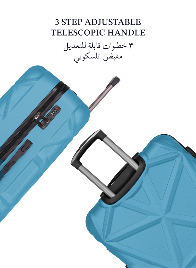 بارا جون حقيبة سفر ترولي صلبة ABS مقاس 20/24 إنش | شنطة سفر خفيفة الوزن بعجلات دوارة 360° وقفل رقمي - Image 4