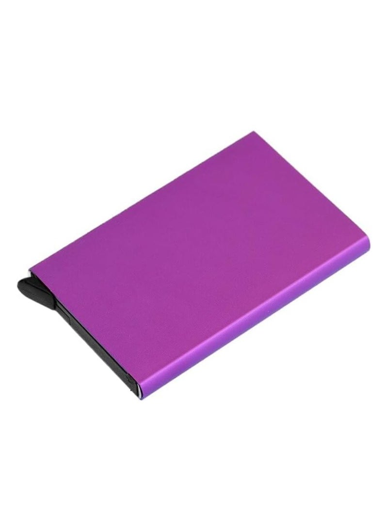 QSHOP Smart Wallet and Card Holder Stylish Metal Card Holder with Ball Eject Button, Small Durable Business Card Credit ID Wallet for Men Women Adults  - Image 1