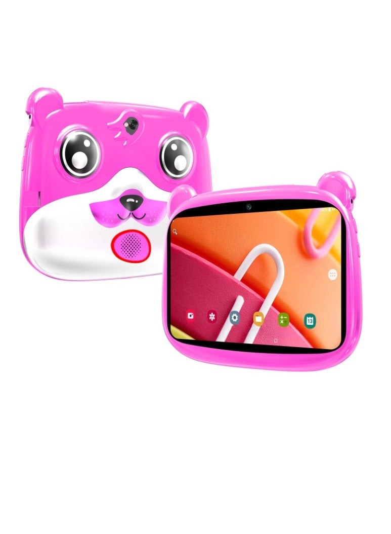 AROAQ Q8C1 Tablet Laptop, 7.1 Inch Android 12 Dual Camera Children Learning Tablet, 12GB RAM 512GB ROM Full Touch Screen Kids Tablet, Wifi Bluetooth Touch Pad For Children, (1pc, Pink) - Image 1