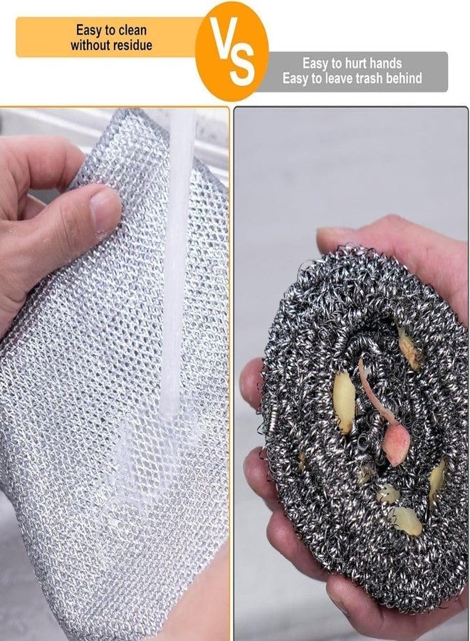 AYUS Dish Washing Cloths for Kitchen Dishes, Super Claning Dish Rags, Cleaning Cloths 8x8 Inches (Non-Scratch Wire Dish Cloth, 25, Count) - Image 2