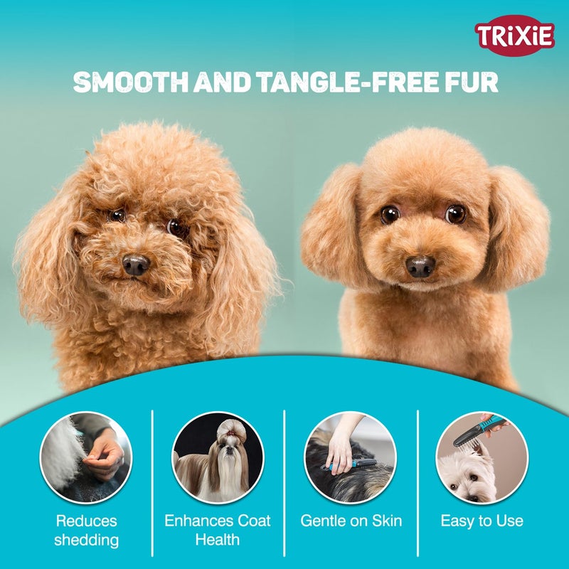 Trixie: - Fur Detangler De-Matting Comb for Dogs and Cats | Made with Bent Teeth to Easily Detangle - Image 4