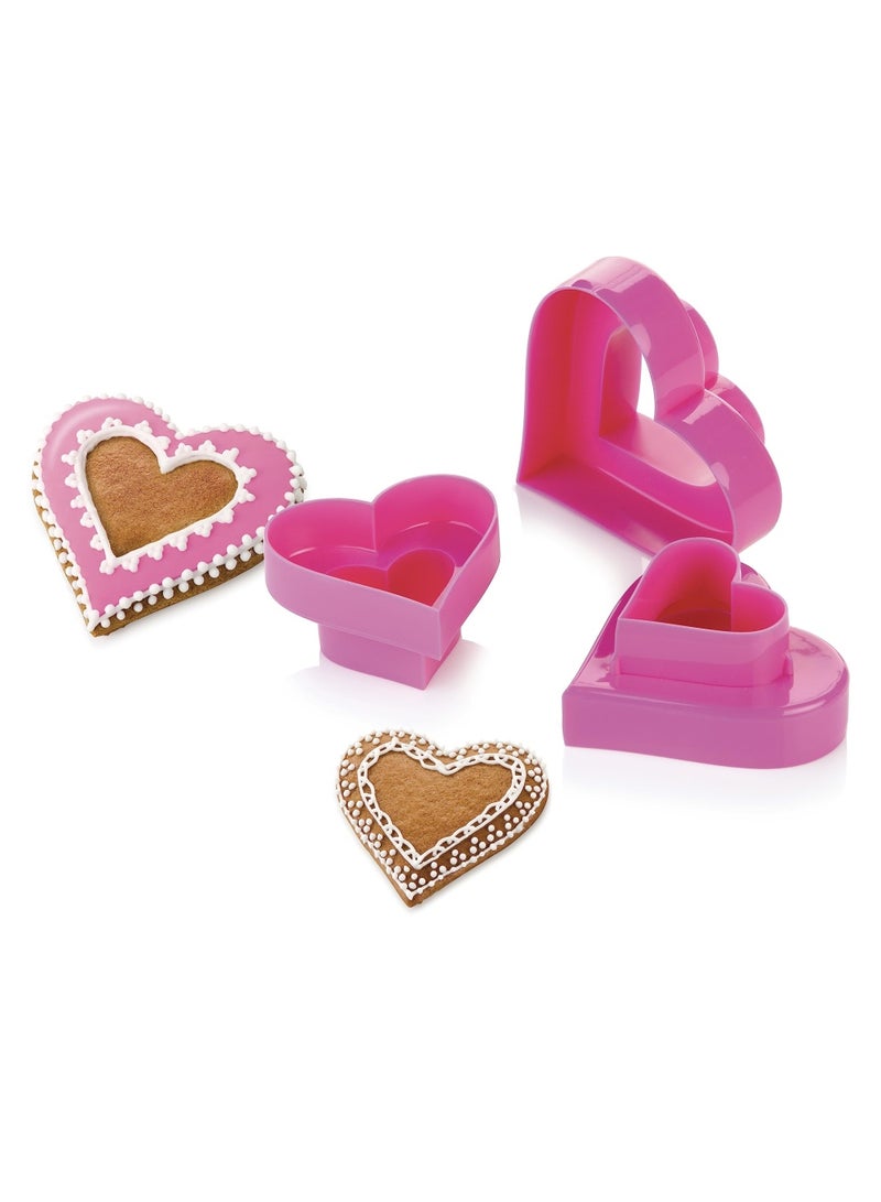 tescoma Double-Sided Cookie Cutters Hearts  6 Sizes Delicia  Assorted  20 X 13 X 4.5 Cm - Image 4