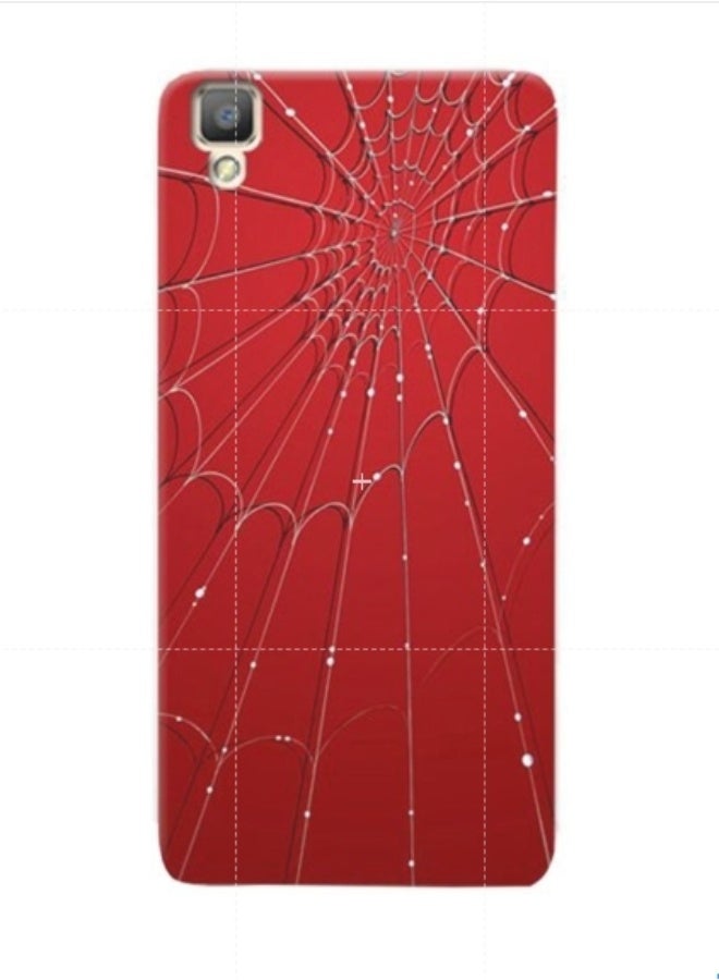 غطاء حماية واقٍ بنقش شبكة العنكبوت لهاتف أوبو F1 أحمر