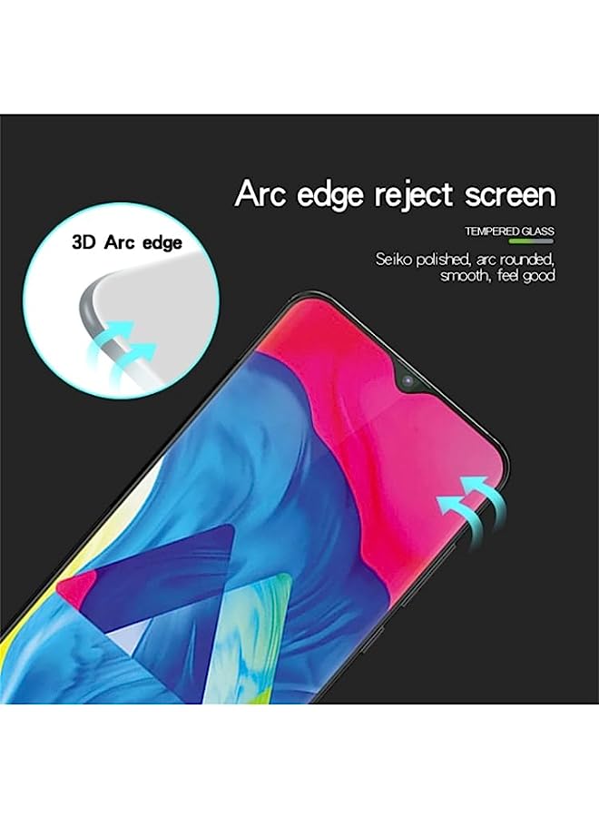 MOFI Tempered Glass Screen Protector Compatible MOFI 9H 3D Explosion-proof Curved Screen Tempered Glass Film for Galaxy A30 Black - Image 2