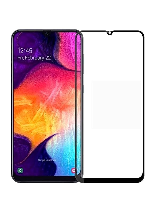 MOFI Tempered Glass Screen Protector Compatible MOFI 9H 3D Explosion-proof Curved Screen Tempered Glass Film for Galaxy A30 Black - Image 1