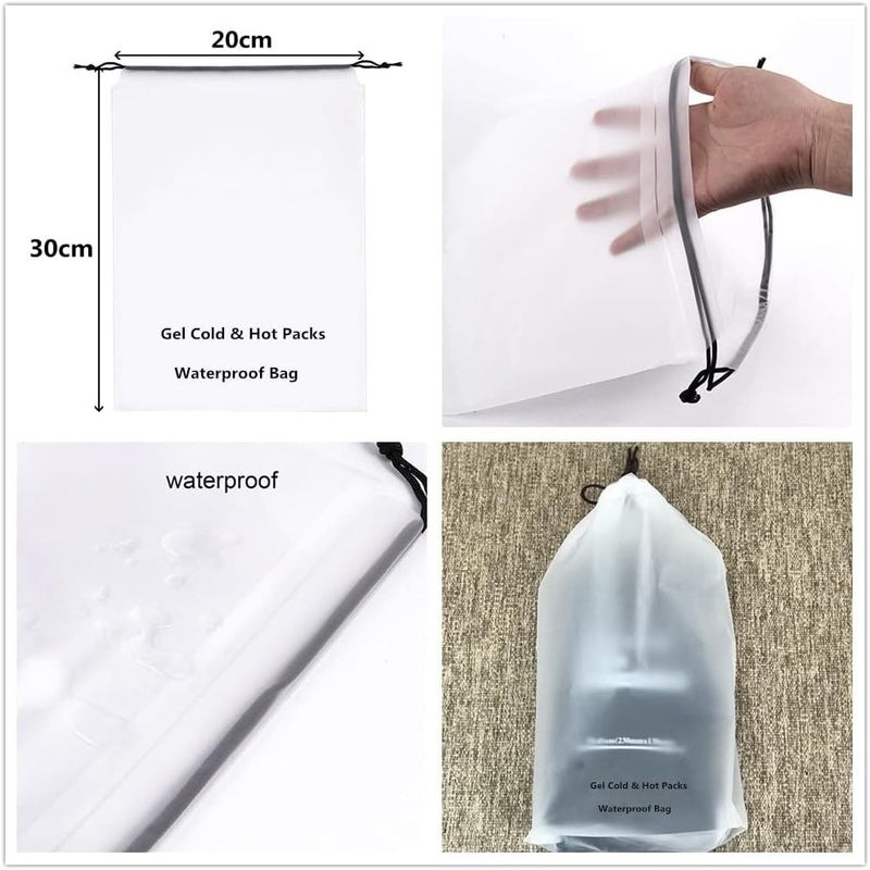 Leng Ke 2-Pack Hot & Cold Reusable Gel Pack Compress Wrap - Ideal for Migraine Relief, Sprains, Muscle Pain, and Bruises - Image 2
