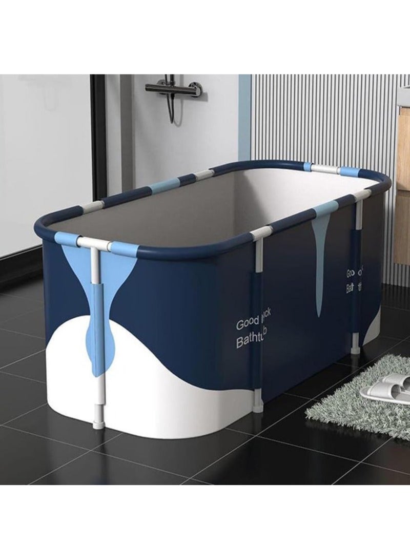 Jourvent 140cm/120cm Waterproof Large Portable Foldable Layer Bathtub and Family SPA Soaking Tub Barrel, Household Shower Bathtub with water-filled seat cushion *1, inflatable backrest *1, drain pipe *1, air pump *1, storage bag *1 - Image 2