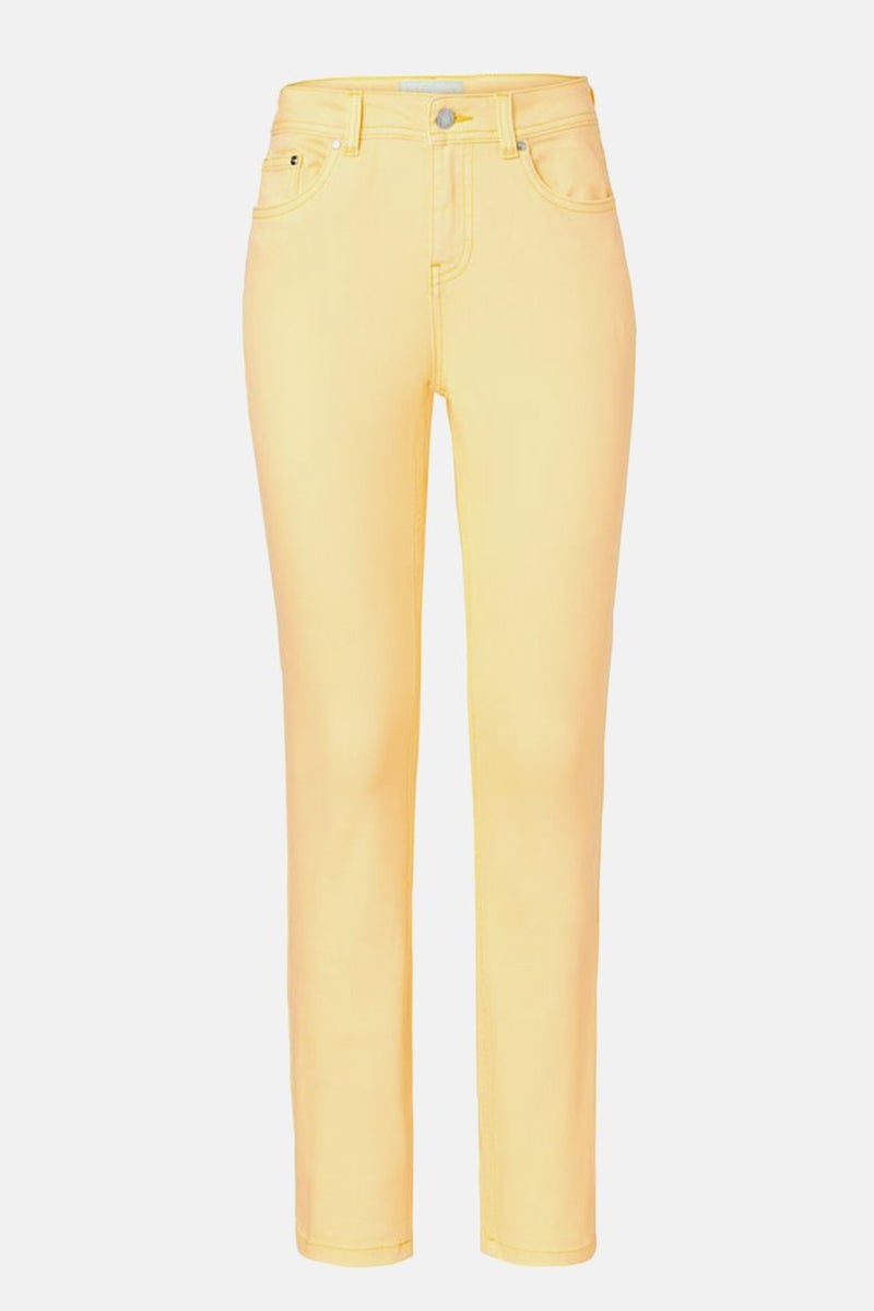 Tchibo Women Straight Leg Slim Fit Jeans, Yellow - Image 3