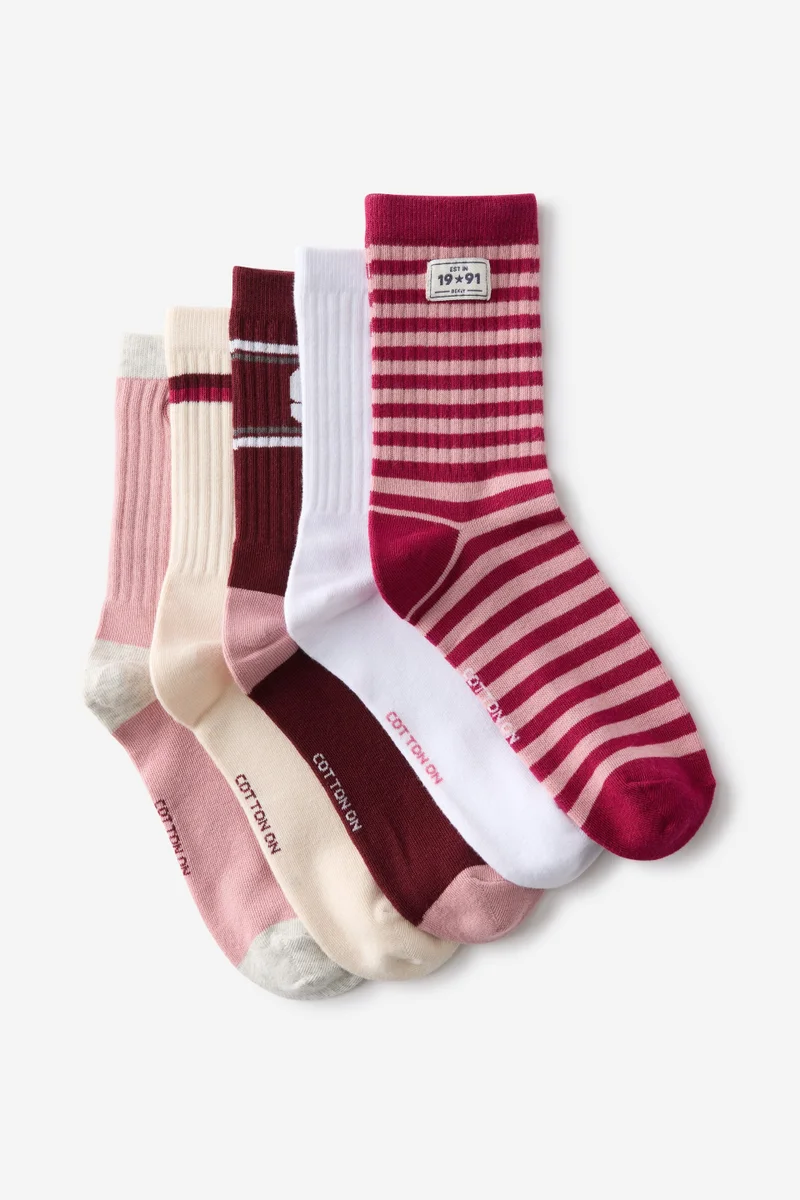 روبي 5Pk Crew Sock
