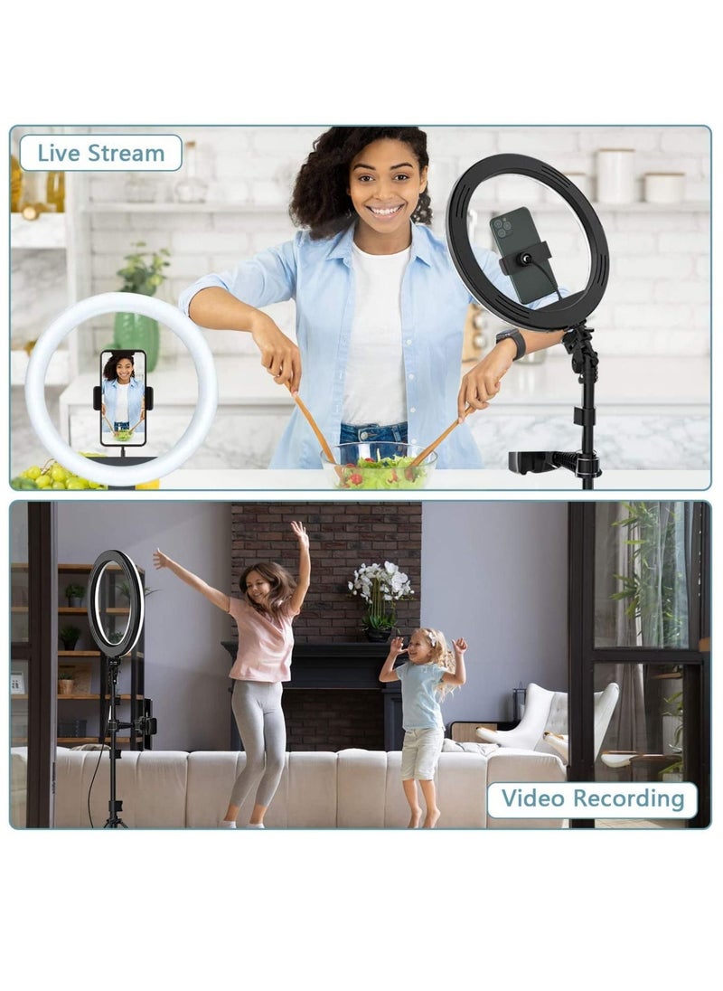 TYCOM - TyCom 10 inch Selfie Ring Light with Tripod Stand, USB Selfie Ring Light for Live Stream/Makeup/YouTube/TikTok Video Recording/Photography - Image 1