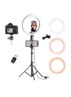 TyCom 10 inch Selfie Ring Light with Tripod Stand, USB Selfie Ring Light for Live Stream/Makeup/YouTube/TikTok Video Recording/Photography