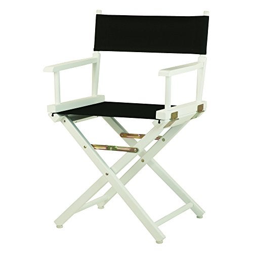 Casual Home Casual Home 18 Directors Chair White Frame with Black Canvas
