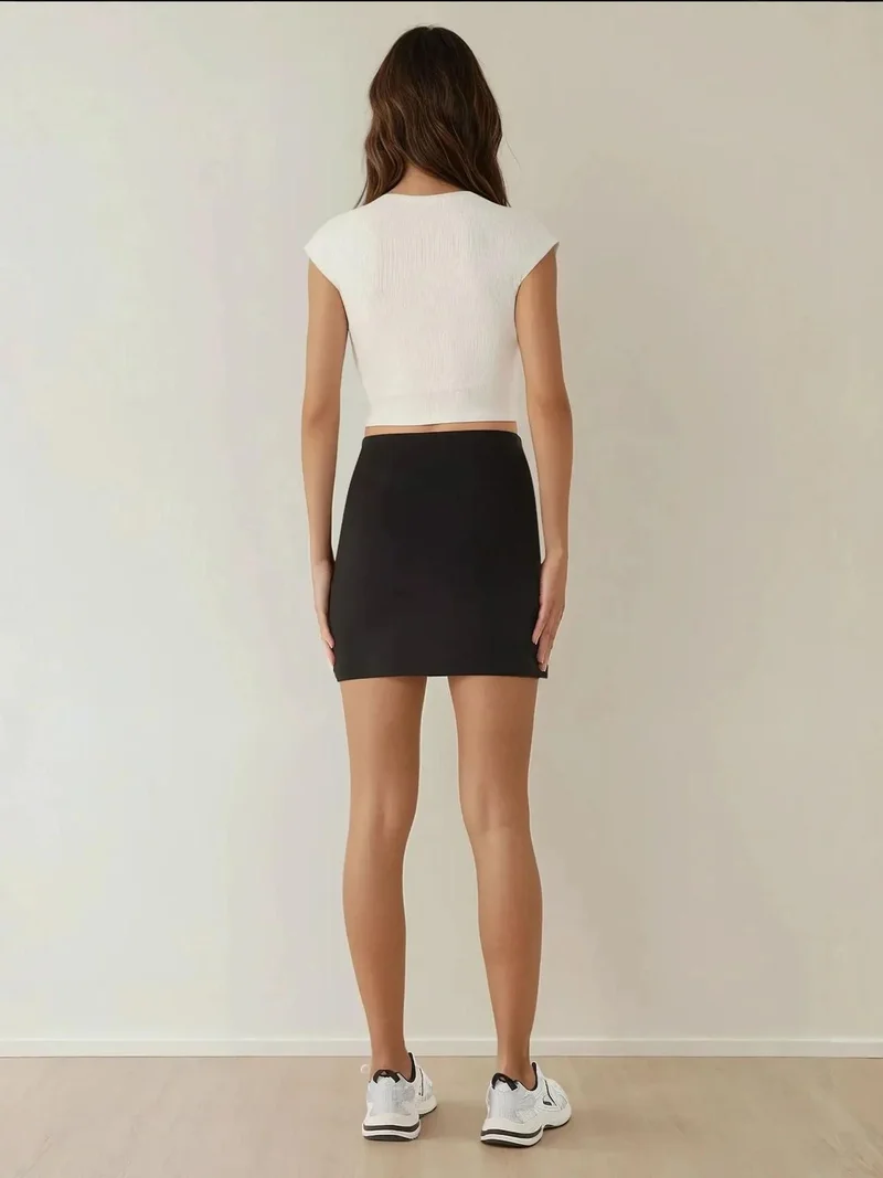 HICCUP High Waist Fitted Mini Skirt