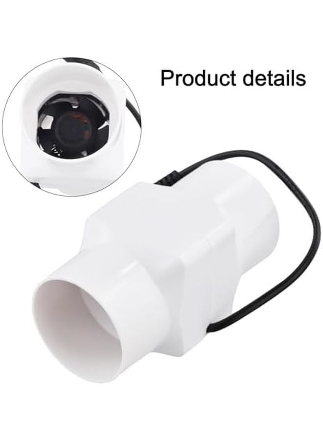 أبيض 50 ملم 12 فولت 6 واط مروحة عادم مجاري مدمجة هادئة 36 متر مكعب في الساعة تدفق هواء عال 38 ديسيبل ضوضاء منخفضة - Image 5