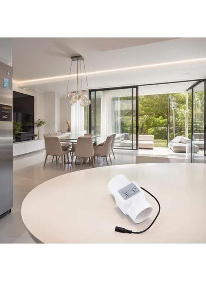 أبيض 50 ملم 12 فولت 6 واط مروحة عادم مجاري مدمجة هادئة 36 متر مكعب في الساعة تدفق هواء عال 38 ديسيبل ضوضاء منخفضة - Image 3