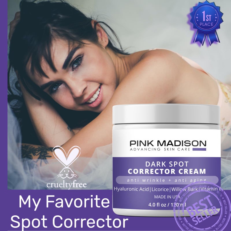 Pink Madison Anti Aging Dark Spot Corrector Cream for Face & Body - Made in USA - Skin Nourishing Age Spot Remover Women Men 4 OZ - Image 3