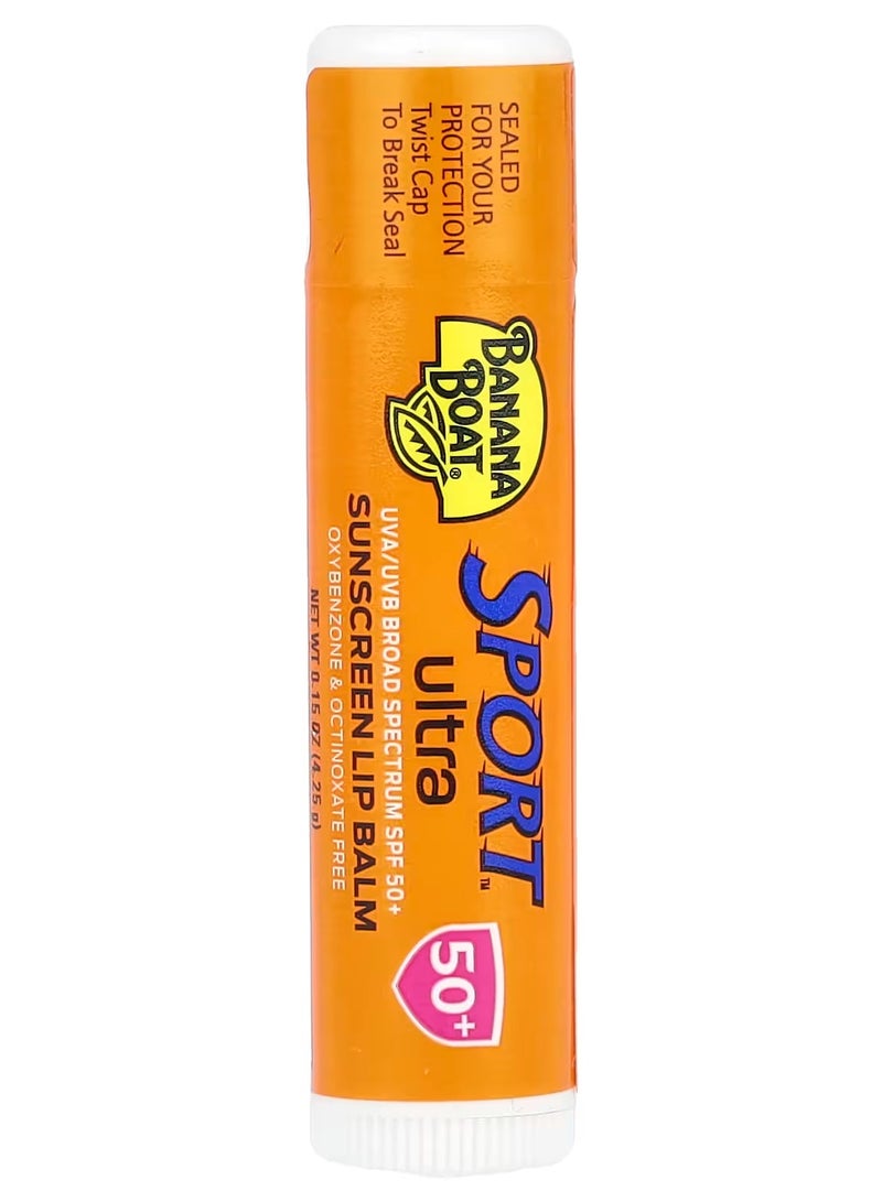 Banana Boat, Sport™ Ultra, Sunscreen Lip Balm, SPF 50+, 1 Pack, 0.15 oz (4.25 g) - Image 2