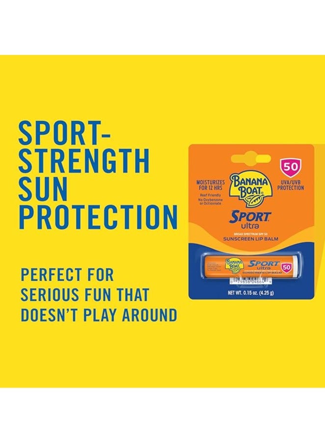 Banana Boat, Sport™ Ultra, Sunscreen Lip Balm, SPF 50+, 1 Pack, 0.15 oz (4.25 g) - Image 3