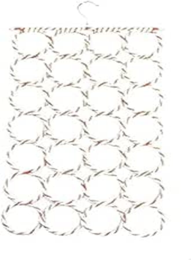 Fabric scarves hanger, 28 holes - red