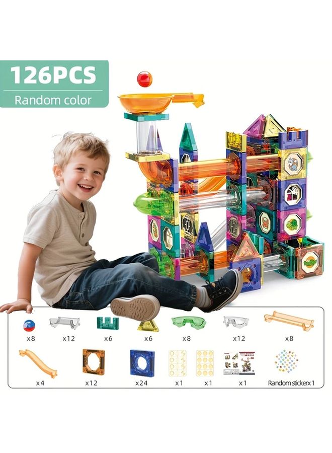 126PCS STEM Magnetic Building Blocks 3D Track Set Educational Toy For Kids 3 8 Years - Image 2