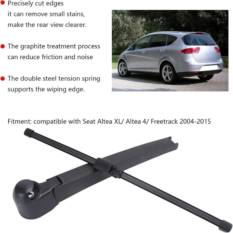 klarako Rear Wiper Arm Blade, Windshield Wiper Blade for Seat Altea XL/Altea 4/ Freetrack 2004klarako 2015 - Image 2