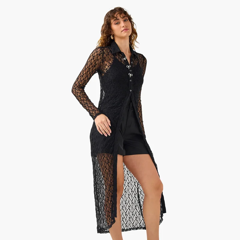 2Xtremz 2Xtremz Lace Longline Dress