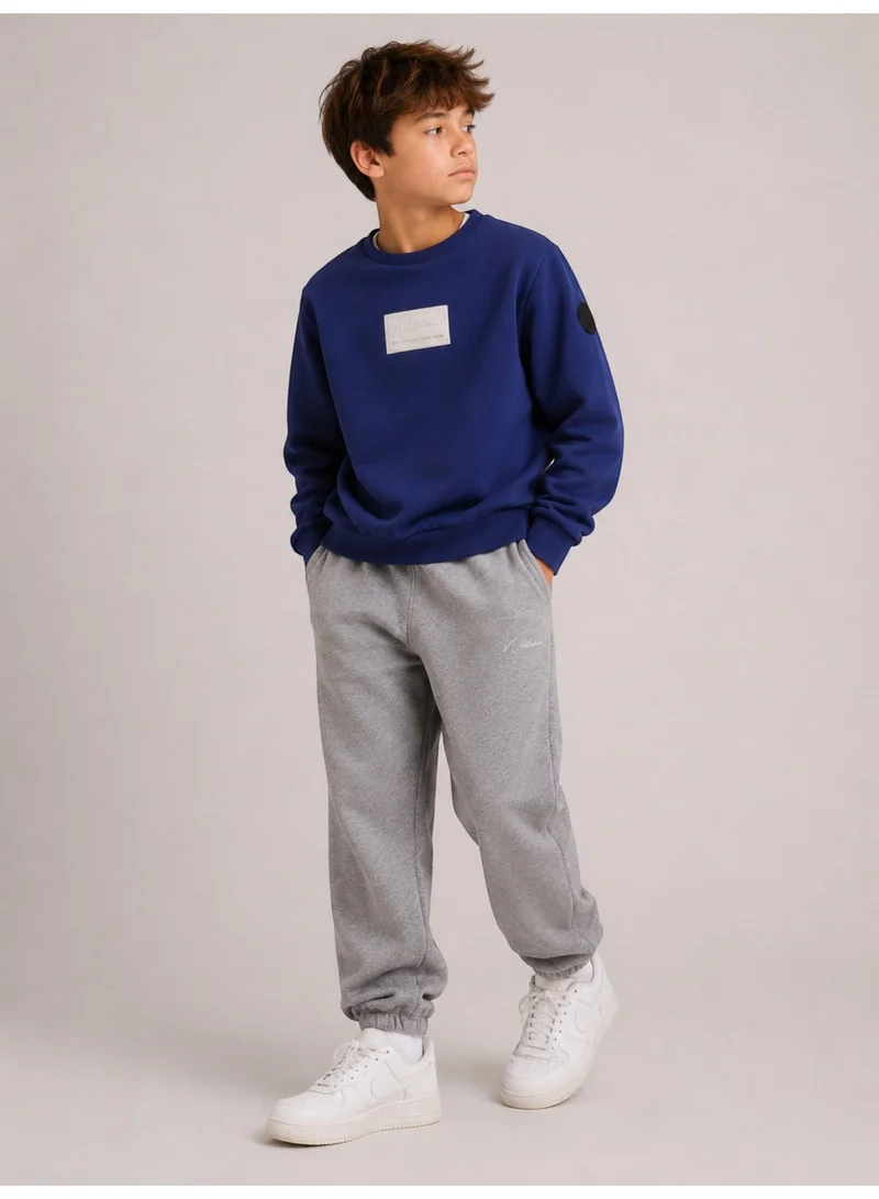 No Way Monday Boys Long Sleeve Sweatshirt with Chest and Back Print Details
