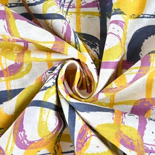 Divine Casa 144 TC 100% Pure Cotton Queen Size Double Bed Bedsheet with 2 Pillow Covers | Soft, Durable & All-Weather Comfortable Easy Care Sheet | Size 222 x 254 CM | Wavy Pattern | Charcoal Yellow - Image 5