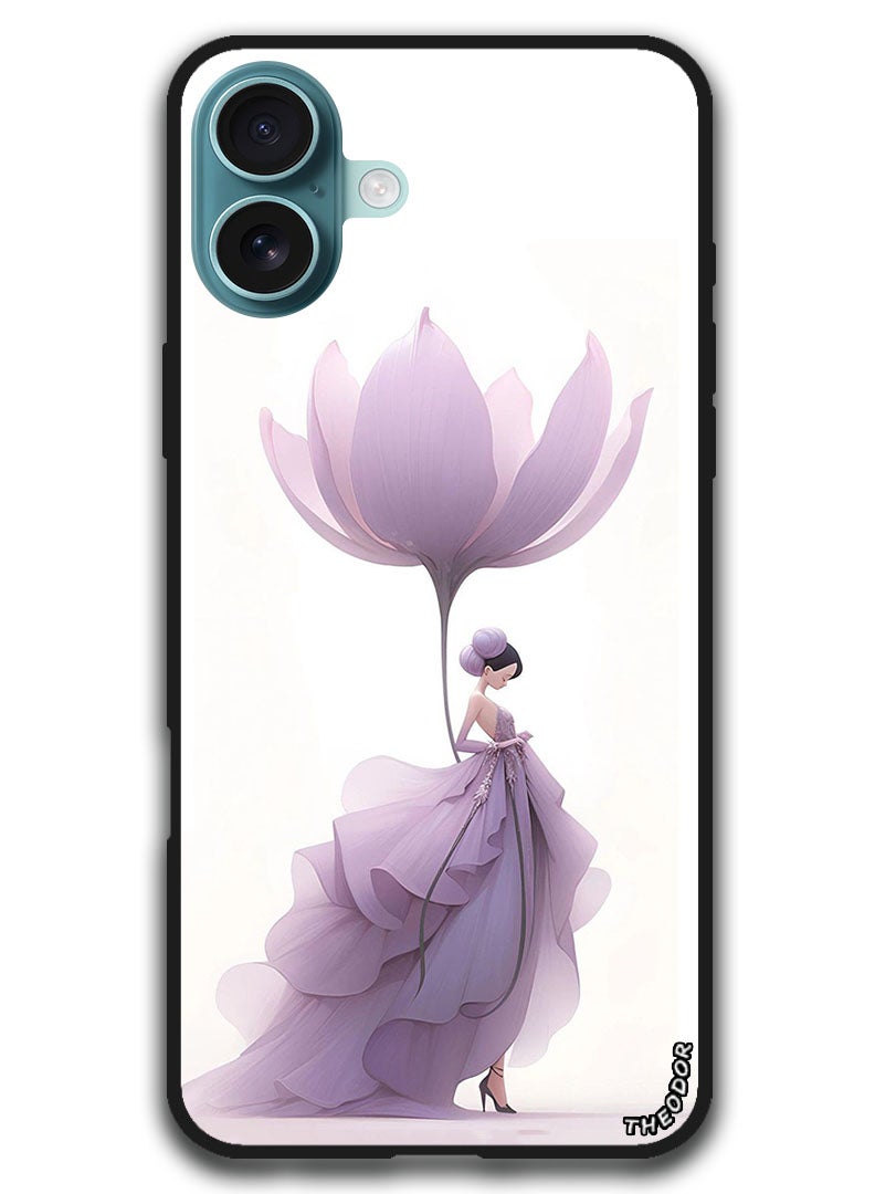 Theodor Protective Case Anti Scratch Shock Proof Bumper Cover For iPhone 16 (6.1)-inch Women Flower - Image 1